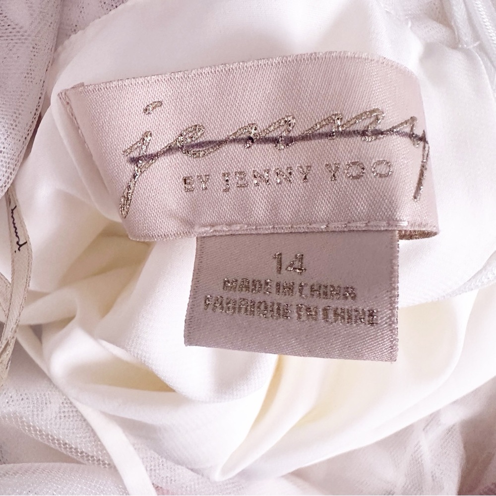 BHLDN Jenny by Jenny Yoo Kelsey Chiffon & Lace V-Neck A-Line Wedding Gown - Picture 13 of 13